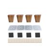Sideboard Table Sofa Legs Right Angle Trapezoid Sofa Table Feet Couch Dresser Armchair Foot Oak Wood More Gifts 4pcs 10cm Height Wooden Furniture Legs (Color : 2 sets) view 1