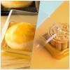 Hemoton Cake Carrier 150pcs Square Mooncake Boxes Clear Moon Cake Trays Mini Single Box Square Cookies Muffins Dome Box for Wedding Birthday Party 50g Container view 2