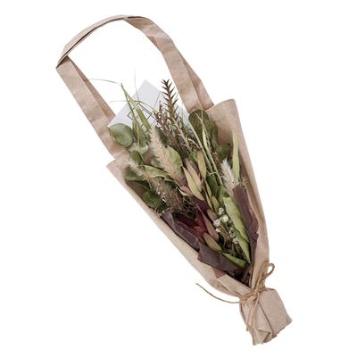Sense of Nature Eco Bag hana-taba Dried Flower Tote Bag Set Bouquet Gift (Natural Green)