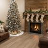 AOGU 60 Inch Sequin Faux Fur Christmas Tree Skirt Decoration for Merry Christmas Party White Plush Gold Sequin Snowflake Xmas Christmas Tree Skirt Decorations view 4