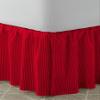 Burgundy Stripe, Full Size Dust Ruffled Bed Skirt, 800 Thread Count 100% Egyptian Cotton 18" inch Drop Split Corner Ruffle Bed Skirt, Wrinkle & Fade Resistant view 2