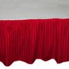 Burgundy Stripe, Full Size Dust Ruffled Bed Skirt, 800 Thread Count 100% Egyptian Cotton 18" inch Drop Split Corner Ruffle Bed Skirt, Wrinkle & Fade Resistant view 3