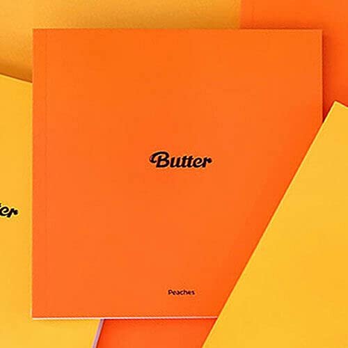 BTS [ BUTTER ] Album [ PEACHES ] VER. CD+Photo Book+2 Lyrics Card+Instant Photo Card+Photo Stand+Folded Message Card+Graphic Sticker+Photo Card+1p WEVERSE SHOP GIFT