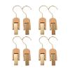 8Pcs Wooden Hat Pants Hanger Clip Laundry Hooks Clip Swivel Hanging Curtain Clips Clothes Pins Beach Towel Clips view 1