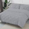 Epic Cotton Pinch Pleated Bedding Comforter Sets for Cal-King Bed - 8 Pieces Pintuck Bed in a Bag, Silver Color, Comforters, Sheets, Bedskirt, Pillowcases & Shams - 24" Deep Pocket view 1