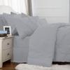 Epic Cotton Pinch Pleated Bedding Comforter Sets for Cal-King Bed - 8 Pieces Pintuck Bed in a Bag, Silver Color, Comforters, Sheets, Bedskirt, Pillowcases & Shams - 24" Deep Pocket view 4