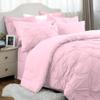 Epic Cotton Pinch Pleated Bedding Comforter Sets for Twin Bed - 8 Pieces Pintuck Bed in a Bag, Baby Pink Color, Comforters, Sheets, Bedskirt, Pillowcases & Shams - 24" Deep Pocket view 3