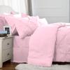 Epic Cotton Pinch Pleated Bedding Comforter Sets for Twin Bed - 8 Pieces Pintuck Bed in a Bag, Baby Pink Color, Comforters, Sheets, Bedskirt, Pillowcases & Shams - 24" Deep Pocket view 4