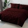 PG Beddings Pinch Pleated Bedding Comforter Sets for Queen Bed - 8 Pieces Pintuck Bed in a Bag, Wine Color, Comforters, Sheets, Bedskirt, Pillowcases & Shams - 24" Deep Pocket view 1