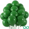 100pcs Dark Green Balloons, 12 inch Green Latex Party Balloons Helium Quality for Birthday Party, Dinosour Masquerade,Baby Shower,Wedding Christmas Party Decoration (with Ribbon) view 1
