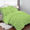 Epic Cotton Pinch Pleated Bedding Comforter Sets for Olympic Queen Bed - 8 Pieces Pintuck Bed in a Bag, Sage Color, Comforters, Sheets, Bedskirt, Pillowcases & Shams - 24" Deep Pocket view 2