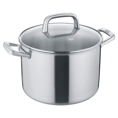 Berndes Tricion Resist 24 cm Cooking Pot with Lid 7.5 L Volume Suitable for All Hobs Including Induction Non-Stick Coating