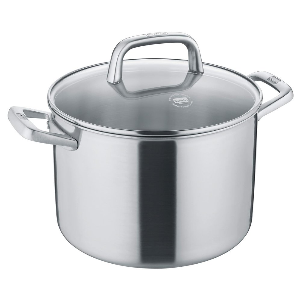 Berndes Tricion Resist 24 cm Cooking Pot with Lid 7.5 L Volume Suitable for All Hobs Including Induction Non-Stick Coating