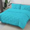 Epic Cotton Pinch Pleated Bedding Comforter Sets for Queen Bed - 8 Pieces Pintuck Bed in a Bag, Turquoise Blue Color, Comforters, Sheets, Bedskirt, Pillowcases & Shams - 24" Deep Pocket view 1