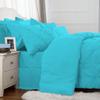 Epic Cotton Pinch Pleated Bedding Comforter Sets for Queen Bed - 8 Pieces Pintuck Bed in a Bag, Turquoise Blue Color, Comforters, Sheets, Bedskirt, Pillowcases & Shams - 24" Deep Pocket view 4