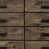 Benjara Wooden Dresser with 8 Drawers and Grain Details, Brown view 4
