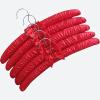 10pcs Satin Padded Hanger Silk Wrapped Clothes Hanger Clothes Hanging Silver Hook Sponge Hangers Clothes Shop Display Hangers (14,38cm) view 1