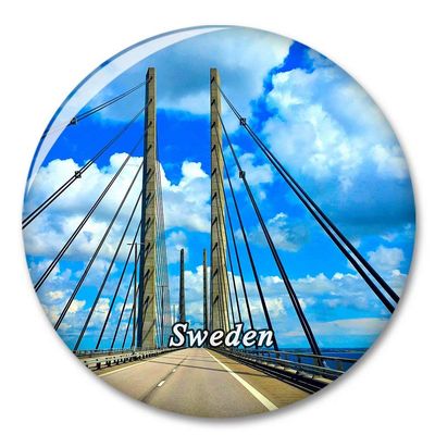 Sweden Bridge Oresund Fridge Magnet Decorative Magnet Tourist City Travel Souvenir Collection Gift Strong Refrigerator Sticker