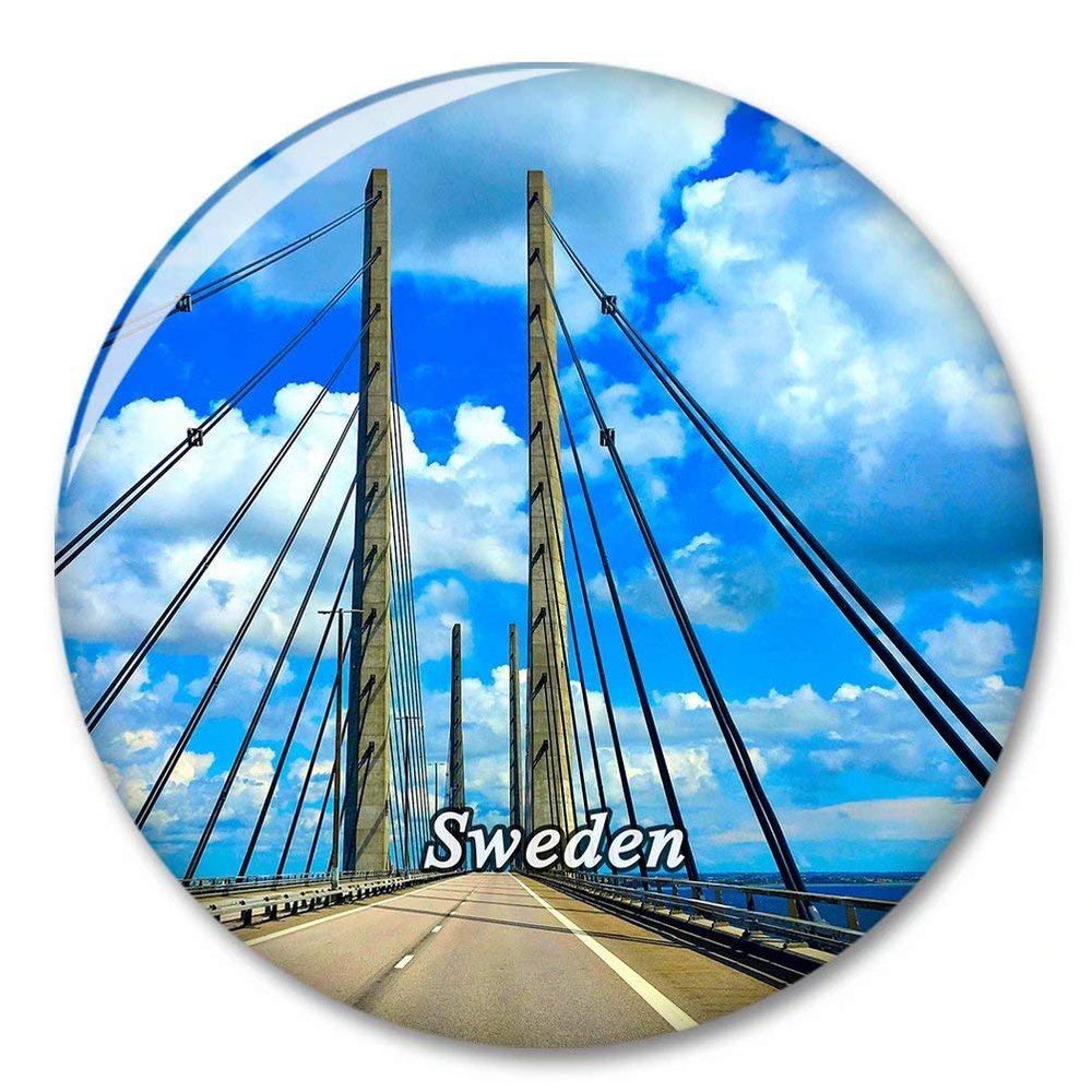 Sweden Bridge Oresund Fridge Magnet Decorative Magnet Tourist City Travel Souvenir Collection Gift Strong Refrigerator Sticker