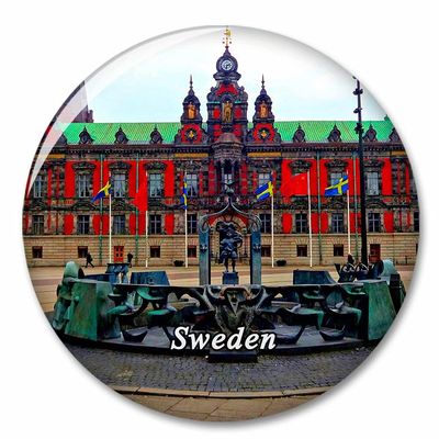 Sweden Malm Fridge Magnet Decorative Magnet Tourist City Travel Souvenir Collection Gift Strong Refrigerator Sticker