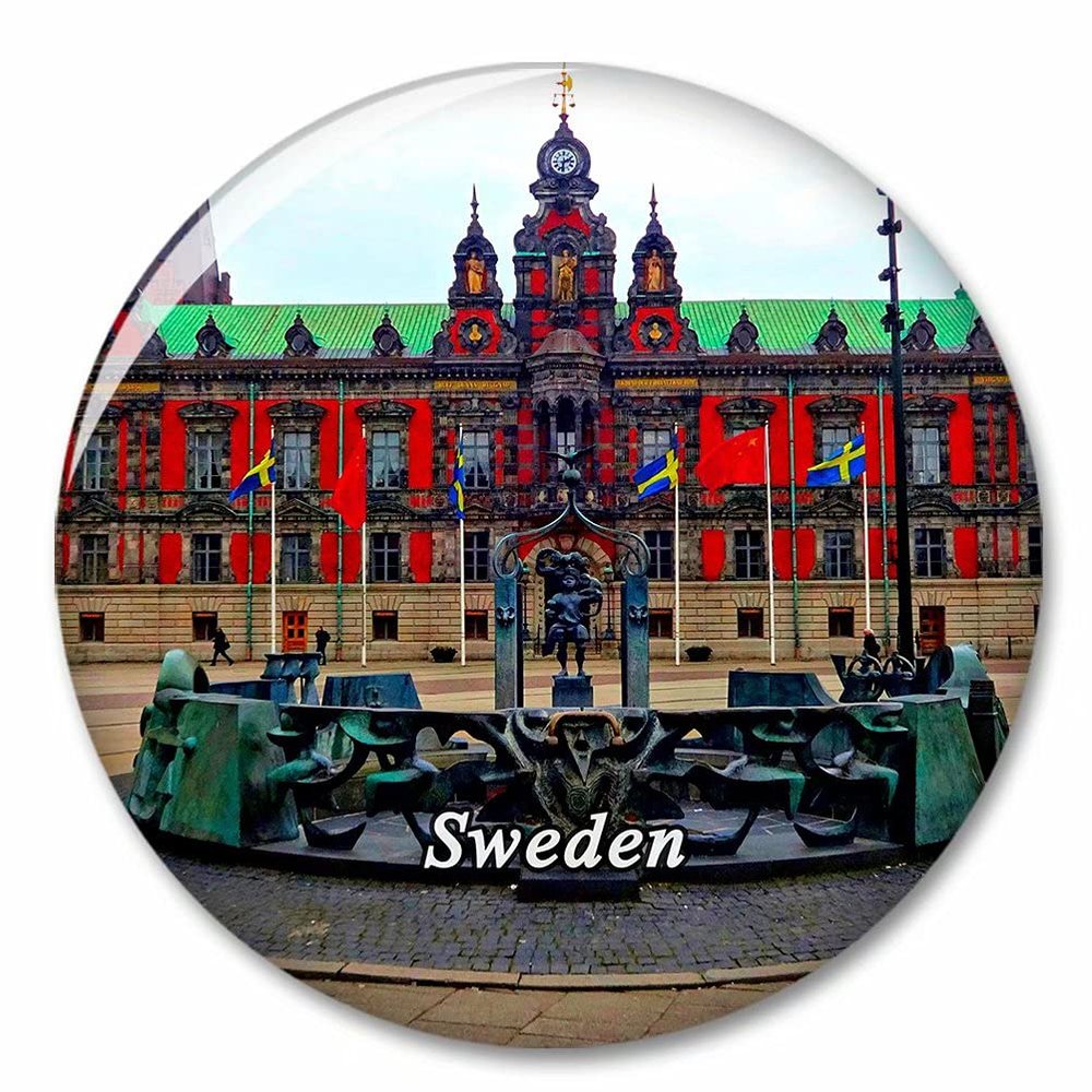 Sweden Malm Fridge Magnet Decorative Magnet Tourist City Travel Souvenir Collection Gift Strong Refrigerator Sticker