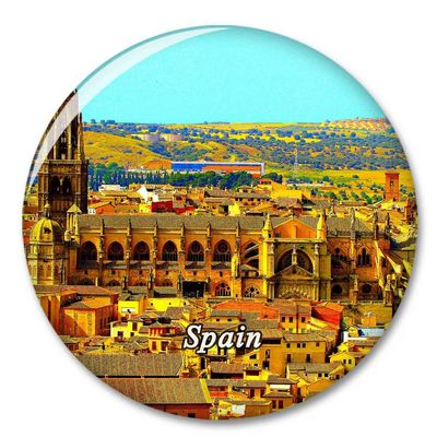 Spain Cathedral Toledo Fridge Magnet Decorative Magnet Tourist City Travel Souvenir Collection Gift Strong Refrigerator Sticker