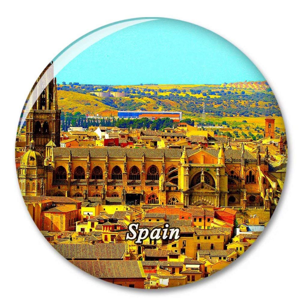 Spain Cathedral Toledo Fridge Magnet Decorative Magnet Tourist City Travel Souvenir Collection Gift Strong Refrigerator Sticker