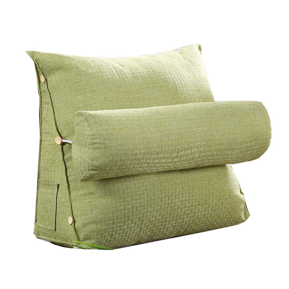 Backrest for Bed Sitting 18x18x8in, Backrest Pillow for Dorm, Bed Backrest Cushion with Zipper, Positioning Back Support Bolster, Triangular Reading Pillow Pad, for Bed Sofa Couch