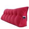 Bed Backrest Pillow Headboard 18x8x20in, Wedge Pillow for Bed Sleeping, Backrest for Sitting in Bed Extra Large, Triangular Reading Pillow Large, Corduroy with Zipper, for Bed Sofa Couch view 1