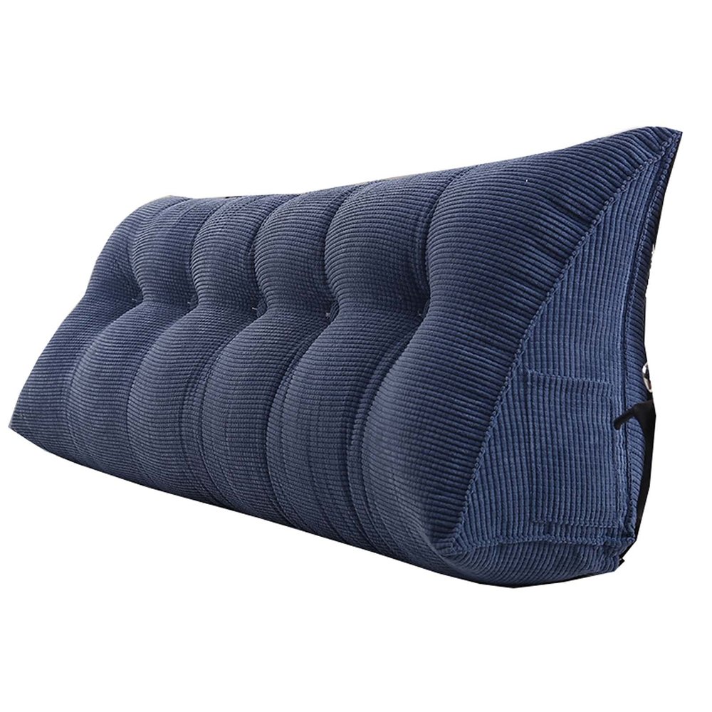 Bed Backrest Pillow Headboard 24x8x20in, Wedge Pillow for Bed Sleeping, Backrest for Sitting in Bed Extra Large, Triangular Reading Pillow Large, Corduroy with Zipper, for Bed Sofa Couch