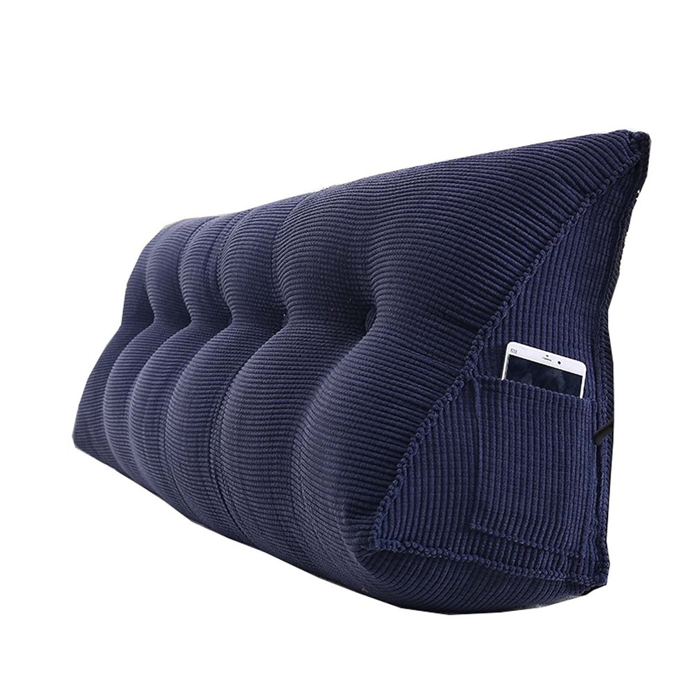 Bed Backrest Pillow Headboard 24x8x20in, Wedge Pillow for Bed Sleeping, Backrest for Sitting in Bed Extra Large, Triangular Reading Pillow Large, Corduroy with Zipper, for Bed Sofa Couch