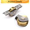 Jutagoss Nylon Curtain Track Rollers Ceiling Curtain Track Wheeled Carriers Drapery Rail Sliding Glider for Windows Shower 26mm/1.02inch Gold 5PCS view 3