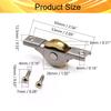 Jutagoss Nylon Curtain Track Rollers Ceiling Curtain Track Wheeled Carriers Drapery Rail Sliding Glider for Windows Shower 26mm/1.02inch Gold 5PCS view 4