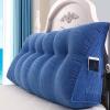 Bed Backrest Pillow Headboard 24x8x20in, Wedge Pillow for Bed Sleeping, Backrest for Sitting in Bed Extra Large, Triangular Reading Pillow Large, Corduroy with Zipper, for Bed Sofa Couch view 2