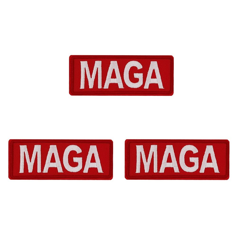3 Pack President Embroidered Iron On Patches