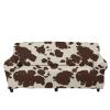 AFPANQZ Brown Cow Print Furniture Protector Cover for Home Office Hotel Decortion Protector Covers for Sofa Long Chair Soft Sofa Slip Covers Seater Brown view 1