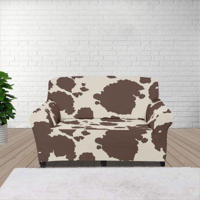 AFPANQZ Brown Cow Print Furniture Protector Cover for Home Office Hotel Decortion Protector Covers for Sofa Long Chair Soft Sofa Slip Covers Seater Brown