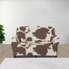 AFPANQZ Brown Cow Print Furniture Protector Cover for Home Office Hotel Decortion Protector Covers for Sofa Long Chair Soft Sofa Slip Covers Seater Brown view 1