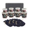 Small Urns for Human Ashes Adult Male or Female | Set of 4 | American Flag Decorative Mini Urns for Veteran or Patriotic with Black Gift Box view 1