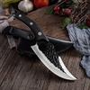 Boning Knife, 6 Inch Meat Cleaver Boning Knife 5Cr15 Stainless Steel Outdoor Hunting Butcher Knife Kitchen Knife Meat Cleaver BY ZZYY (Color : B BlackLeather Cover) view 1