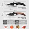 Boning Knife, 6 Inch Meat Cleaver Boning Knife 5Cr15 Stainless Steel Outdoor Hunting Butcher Knife Kitchen Knife Meat Cleaver BY ZZYY (Color : B BlackLeather Cover) view 2