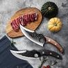 Boning Knife, 6 Inch Meat Cleaver Boning Knife 5Cr15 Stainless Steel Outdoor Hunting Butcher Knife Kitchen Knife Meat Cleaver BY ZZYY (Color : B BlackLeather Cover) view 3