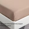 CFYCYHDZHT Deep Pocket Queen Soft Silky Long Staple Cotton Mattress Protector, Bedroom Hotel Solid Color Egyptian Cotton Mattress Topper in Guest Room Pink 180200cm view 3