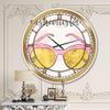 DesignQ Glam Wall Clock 'Fashion Glam Accessories Pink' Glam Large Wall Clock for Living Room Decor view 2