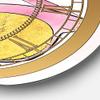 DesignQ Glam Wall Clock 'Fashion Glam Accessories Pink' Glam Large Wall Clock for Living Room Decor view 3