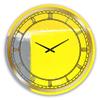 DesignQ Modern Wall Clock 'Grey and Yellow Blue Abstract IX' Abstract Large Wall Clock for Living Room Decor view 2