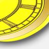 DesignQ Modern Wall Clock 'Grey and Yellow Blue Abstract IX' Abstract Large Wall Clock for Living Room Decor view 3