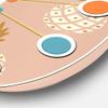 DesignQ Mid-Century Modern Wall Clock 'Pineapple Summer Bliss VII' Pink Round Wall Clock for Kitchen Decor view 3