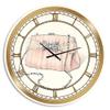DesignQ Glam Wall Clock 'Glamorous Sparkle Purse II' Glam Large Wall Clock for Bedroom Decor view 1