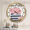DesignQ Glam Wall Clock 'Simply Splendid II' Glam Large Wall Clock for Kitchen Decor view 2